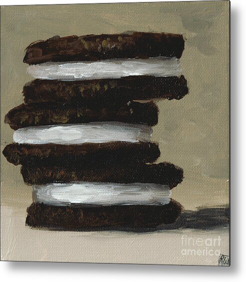 Oreos Metal Print featuring the painting Oreos by Robin Wiesneth