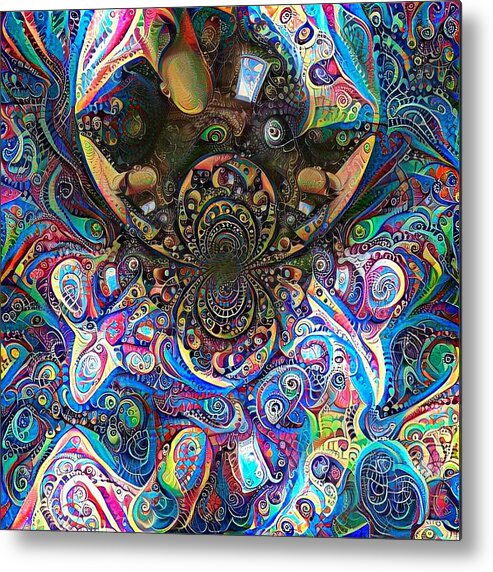 Man Metal Print featuring the digital art Ornametal fractal by Bruce Rolff