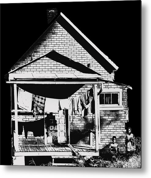 Poor Metal Print featuring the photograph Other Side of America by Don Wolf