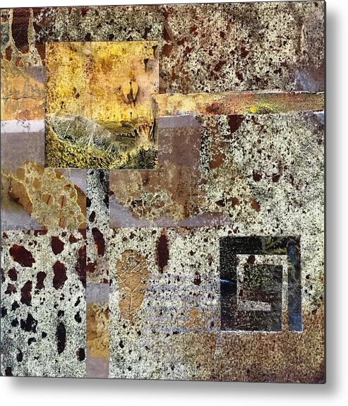 Mixed Media Metal Print featuring the mixed media Out of Chaos I by Sandra Lee Scott