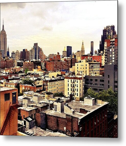 New York City Metal Print featuring the photograph Over the Rooftops of New York City by Vivienne Gucwa