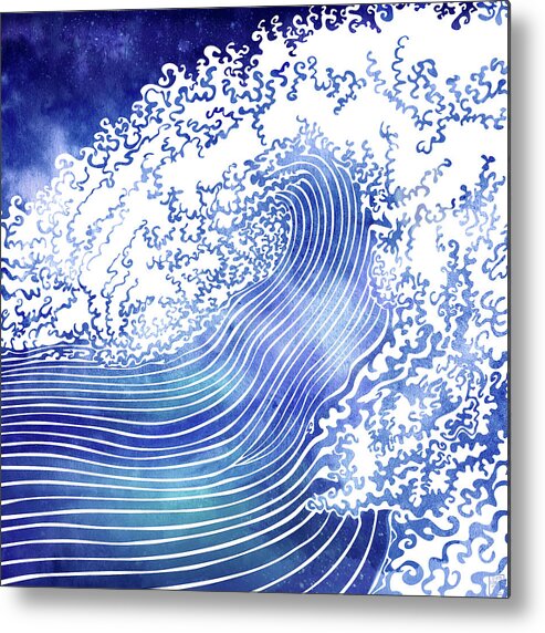 Swell Metal Print featuring the mixed media Pacific Waves II by Stevyn Llewellyn
