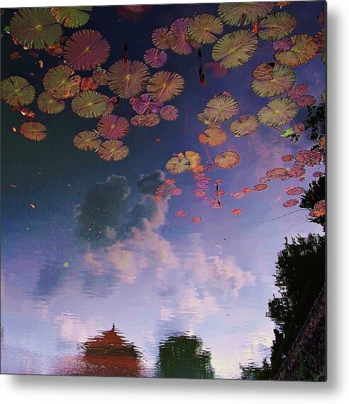 Pond Metal Print featuring the photograph Pagoda Dreams by HweeYen Ong