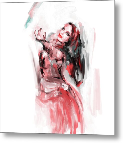 Middle East Metal Print featuring the painting Painting 698 2 Dancer 3 by Mawra Tahreem