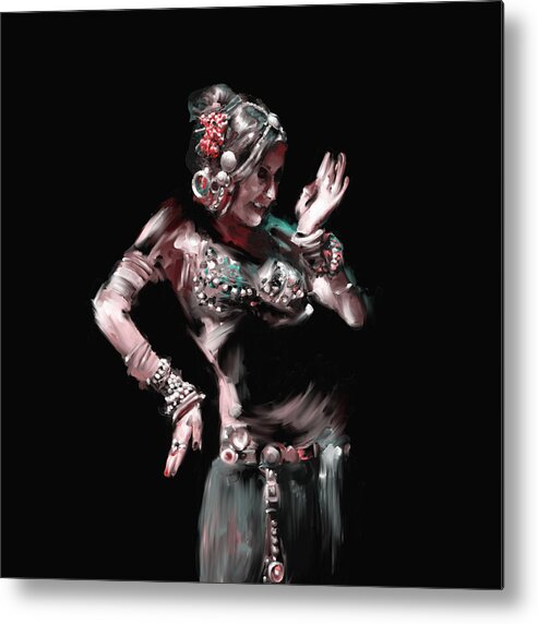 Middle East Metal Print featuring the painting Painting 707 2 Dancer 12 by Mawra Tahreem