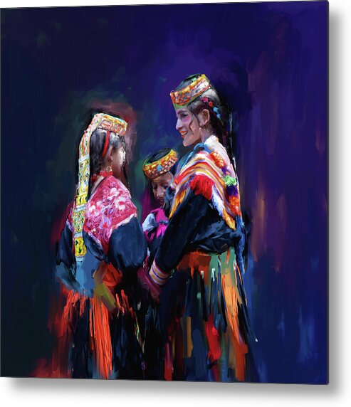 Kailash Metal Print featuring the painting Painting 784 1 Kailash Women by Mawra Tahreem