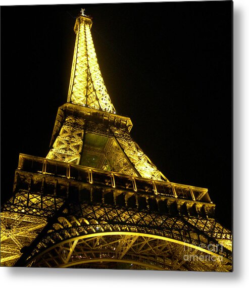 Paris Metal Print featuring the photograph Paris - France - Le Tour Eiffel at night by Carlos Alkmin