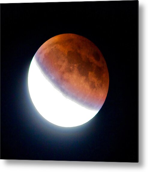 Moon Metal Print featuring the photograph Partial Super Moon Lunar Eclipse by Todd Kreuter