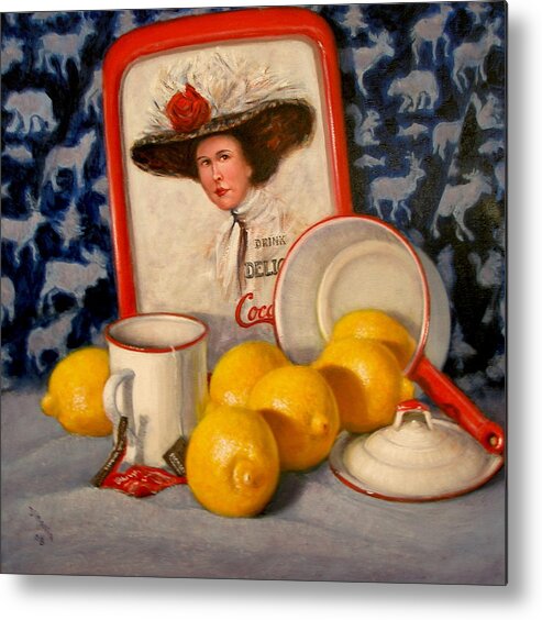 Realism Metal Print featuring the painting Past Teatime by Donelli DiMaria