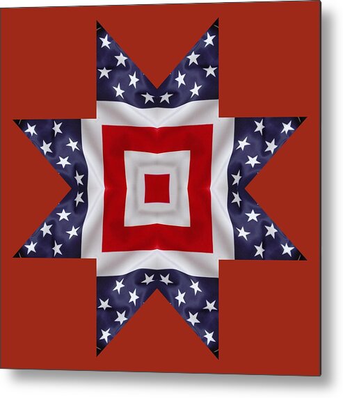 4th Metal Print featuring the digital art Patriotic Star 1 - Transparent Background by Jeffrey Kolker