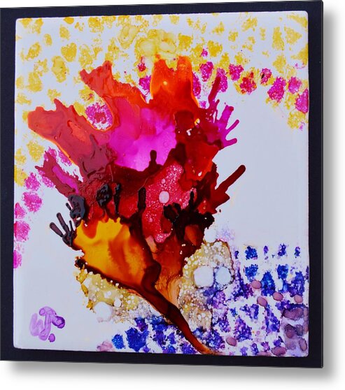 Patterns And Floral Metal Print featuring the painting Patterns and Floral by Warren Thompson