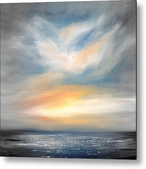Sunset Metal Print featuring the painting Peace by Gina De Gorna