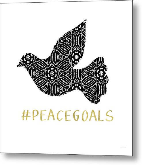 Peace Metal Print featuring the digital art Peace Goals- Art by Linda Woods by Linda Woods