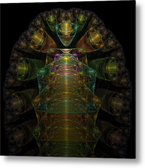 Glass Metal Print featuring the digital art Pharaoh's Tomb by Rick Chapman