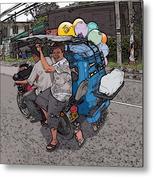Philippines Metal Print featuring the painting Philippines 2762 Party Supplies by Rolf Bertram
