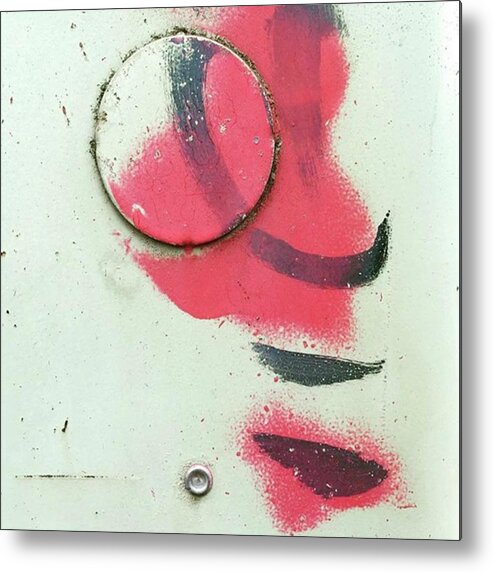 Urbanart Metal Print featuring the photograph Picasso-esque Urban Graffiti. Makes Me by Ginger Oppenheimer