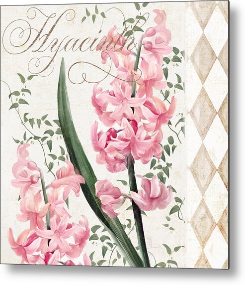 Hyacinth Metal Print featuring the painting Pink Hyacinth by Mindy Sommers