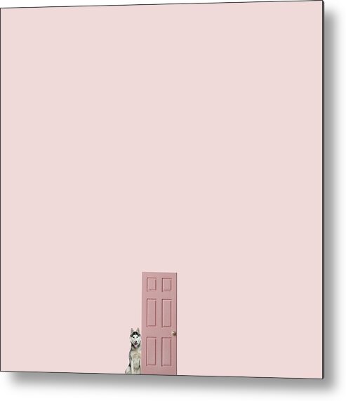 Minimal Metal Print featuring the photograph Pink On The Pink by Caterina Theoharidou