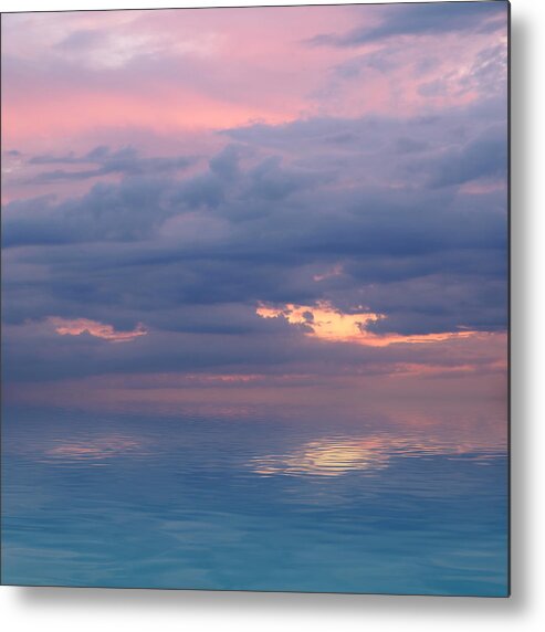 Ocean Sunset Metal Print featuring the photograph Pink Sunset Reflections by Gill Billington