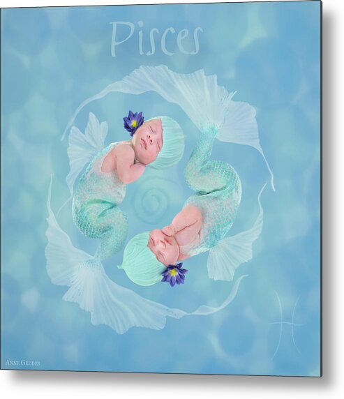Zodiac Metal Print featuring the photograph Pisces by Anne Geddes