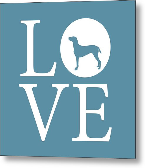 Weimaraner Metal Print featuring the digital art Pointer Love by Nancy Ingersoll