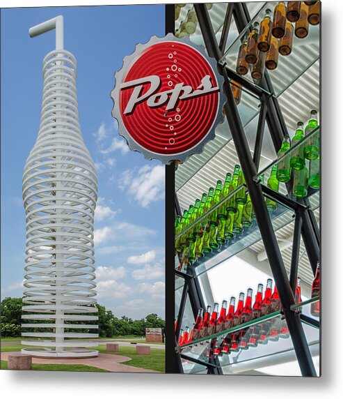 Pops Metal Print featuring the photograph Pops Arcadia Oklahoma on Route 66 by Bert Peake