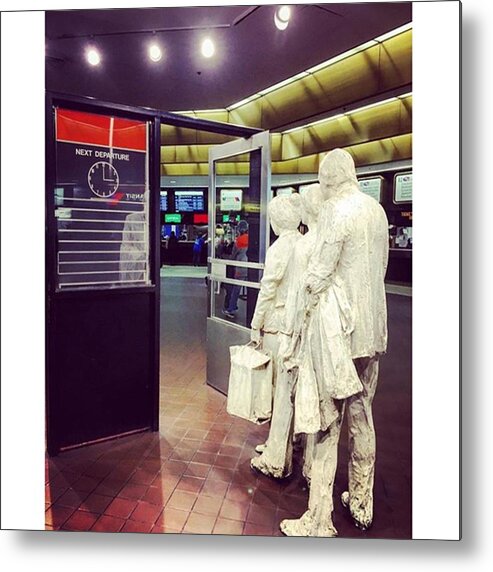 Statues Metal Print featuring the photograph Port Authority #busstation #newyorkcity by Joan McCool
