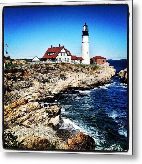 Portland Metal Print featuring the photograph Portland Lighthouse by Will Felix