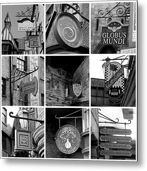 Potter Signs A Metal Print featuring the photograph Potter Signs A by Dark Whimsy