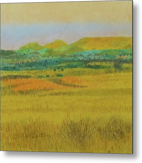 North Dakota Metal Print featuring the painting Prairie Reverie by Cris Fulton