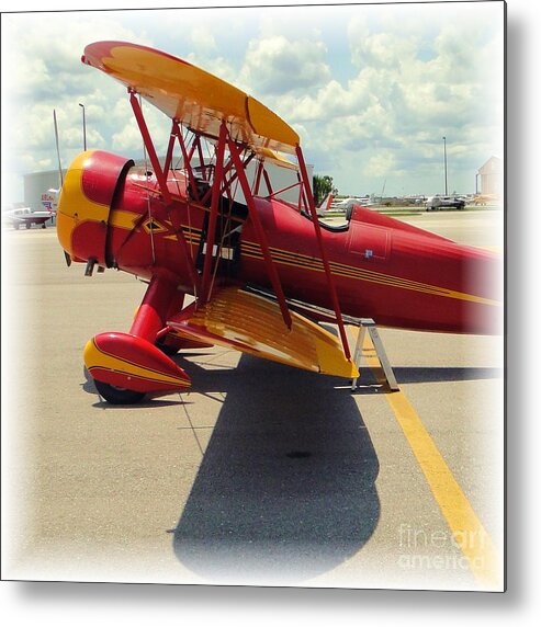Airplane Metal Print featuring the photograph Preflight for the Waco by Barbie Corbett-Newmin