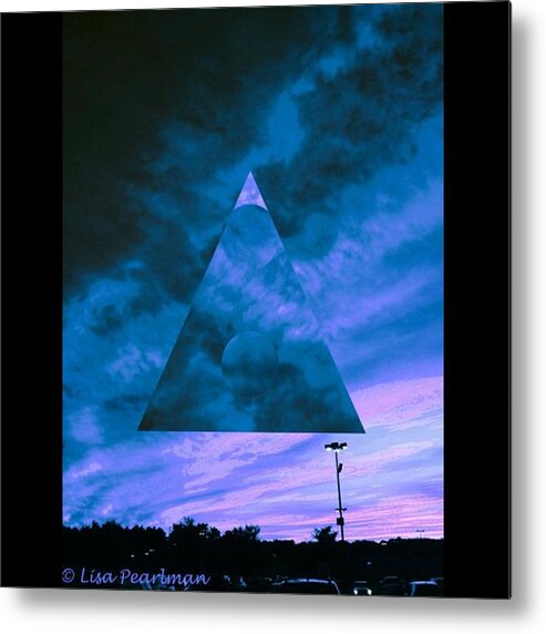 Pregramapp Metal Print featuring the photograph #pregramapp + #reflectionapp by Lisa Pearlman