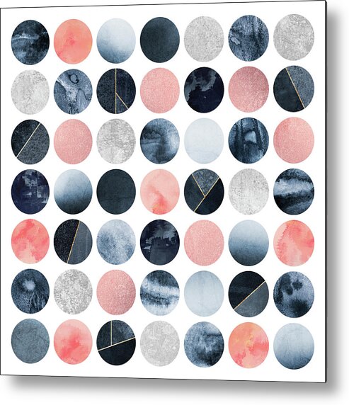 Graphic Metal Print featuring the digital art Pretty Dots by Elisabeth Fredriksson