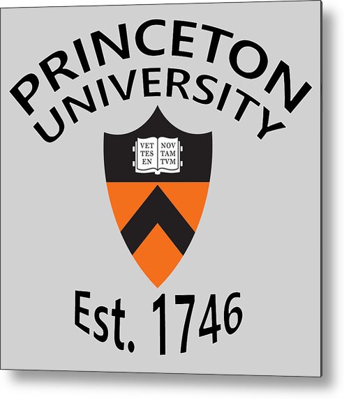 Princeton University Metal Print featuring the digital art Princeton University Est 1746 by Movie Poster Prints
