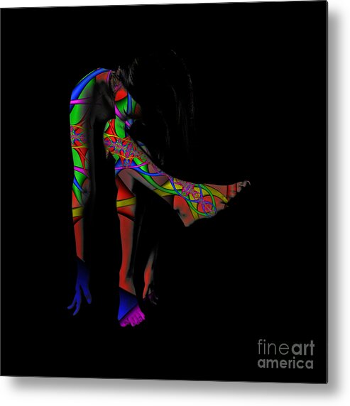 Body Paint Metal Print featuring the photograph Projected Body Paint 2094973A by Rolf Bertram