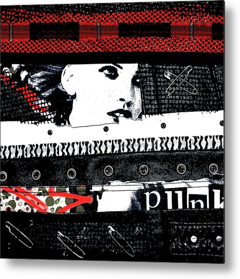 Punk Metal Print featuring the digital art Punk Chick by Roseanne Jones