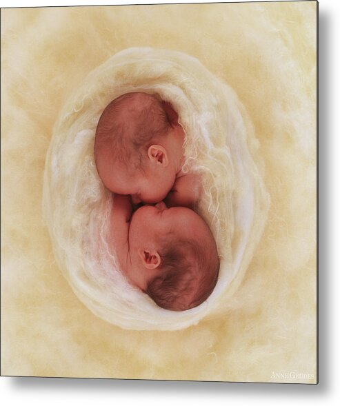 Twins Metal Print featuring the photograph Pure by Anne Geddes