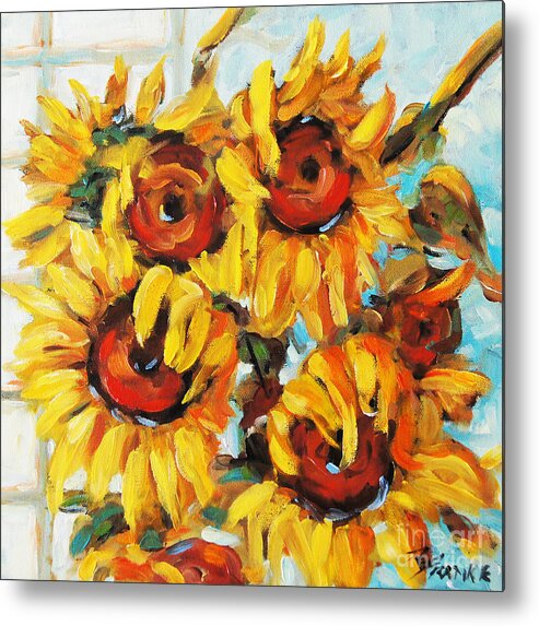 Floral Poppies Scene Metal Print featuring the painting Pure Sunshine by Prankearts by Richard T Pranke