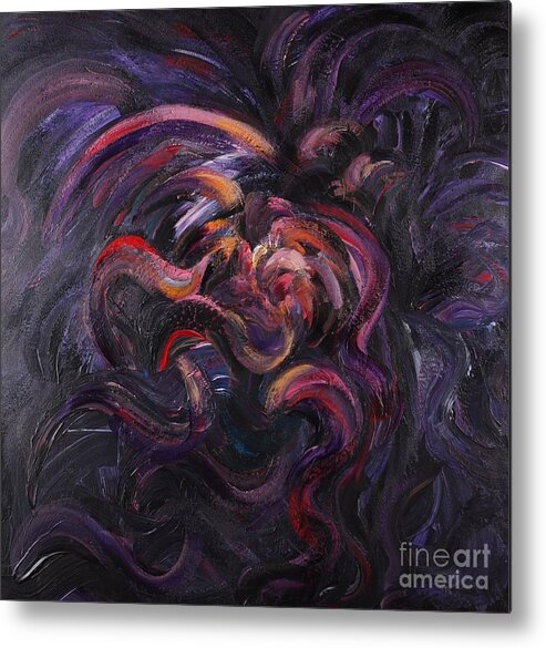 Purple Metal Print featuring the painting Purple Passion by Nadine Rippelmeyer