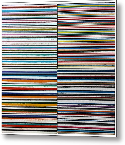 Stripes Metal Print featuring the painting Quad Stripes by Stan Magnan