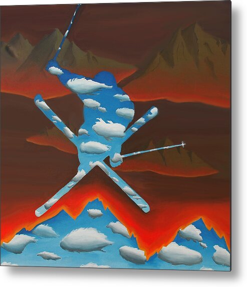 Skiing Metal Print featuring the painting Radiance by Mark Lopez