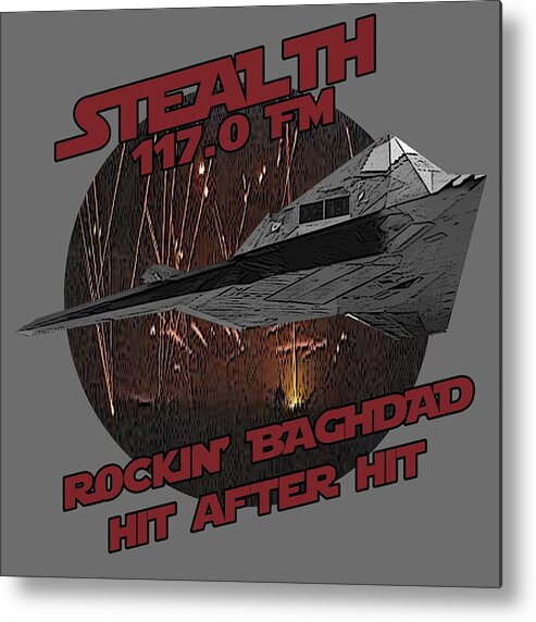 F-117 Metal Print featuring the digital art Radio Baghdad by Walter Chamberlain
