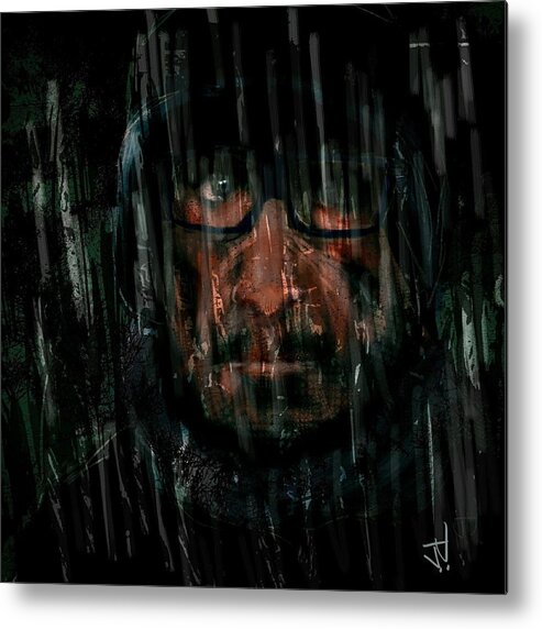 Portrait Metal Print featuring the painting Rain nor Sleet nor Snow by Jim Vance