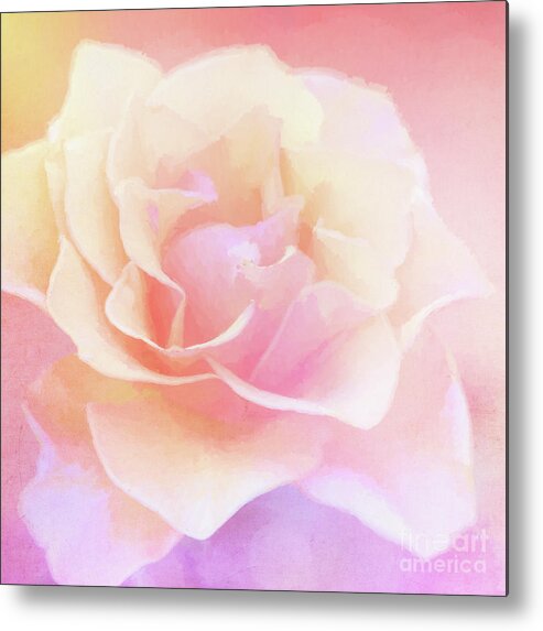 Rose Metal Print featuring the photograph Rainbow Rose by Anita Pollak