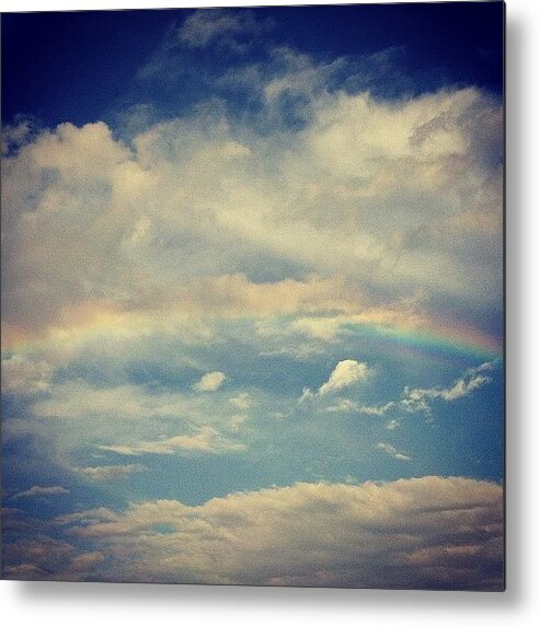 Rainbow Metal Print featuring the photograph Rainbow in the Clouds by Joan McCool