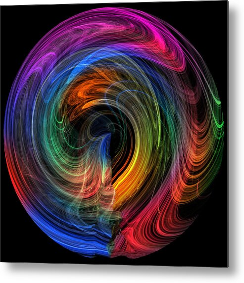 Rainbow Metal Print featuring the photograph Rainbow Through Curved Air by Mark Blauhoefer
