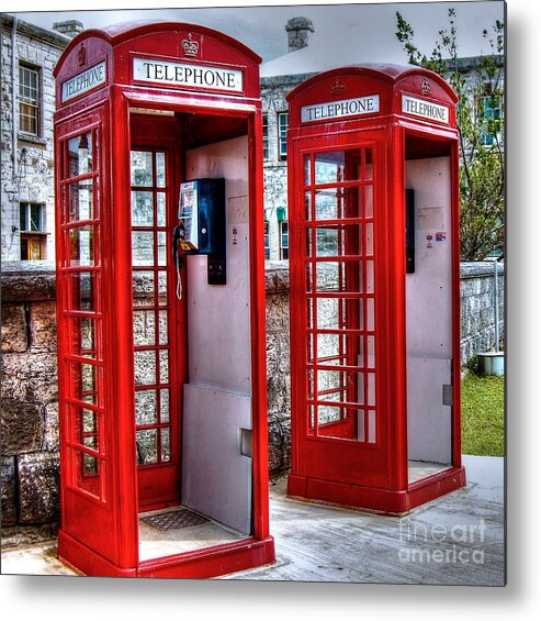 British Metal Print featuring the photograph Red Box by Debbi Granruth