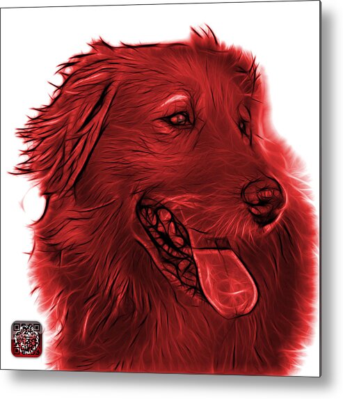 Golden Retriever Metal Print featuring the painting Red Golden Retriever - 4057 WB by James Ahn