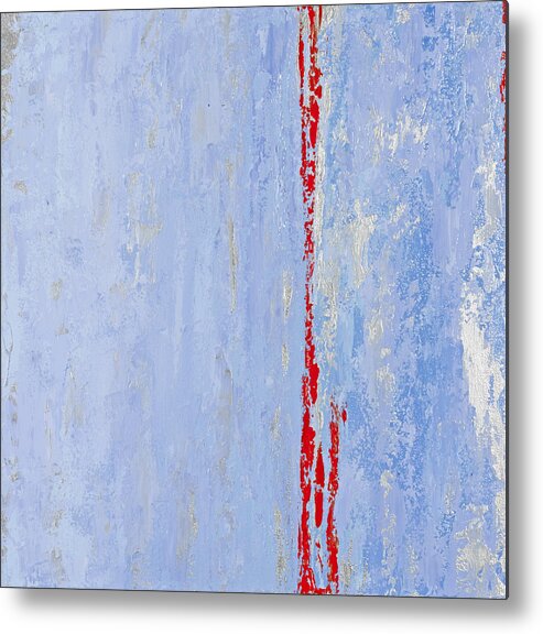 Urban Metal Print featuring the painting Red Line by Tamara Nelson