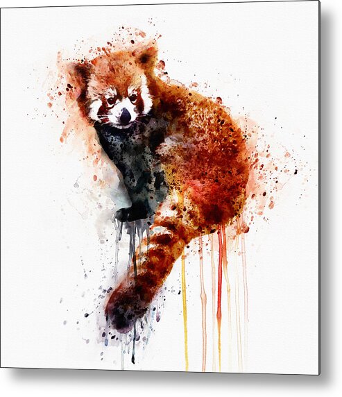 Marian Voicu Metal Print featuring the painting Red Panda by Marian Voicu